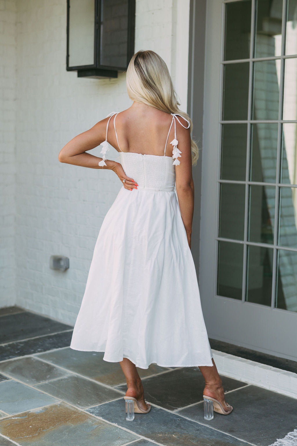 Linen Bustier Midi Dress