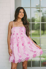 Crochet Pink Mix Dress