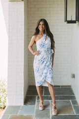 Floral Tulip Hem Midi Dress