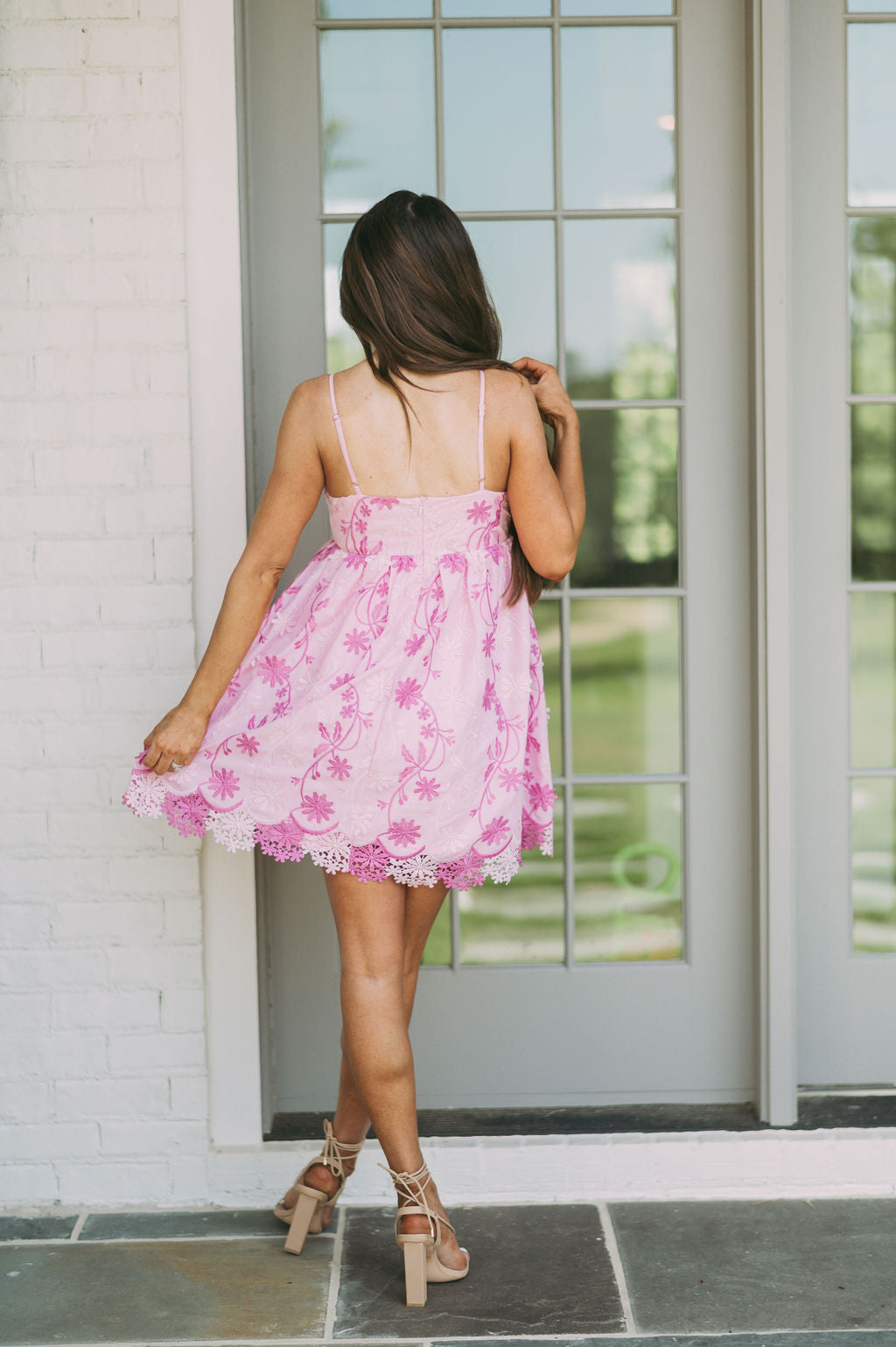 Crochet Pink Mix Dress