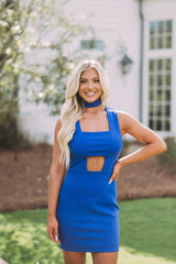 Layton Cut Out Dress-Royal Blue