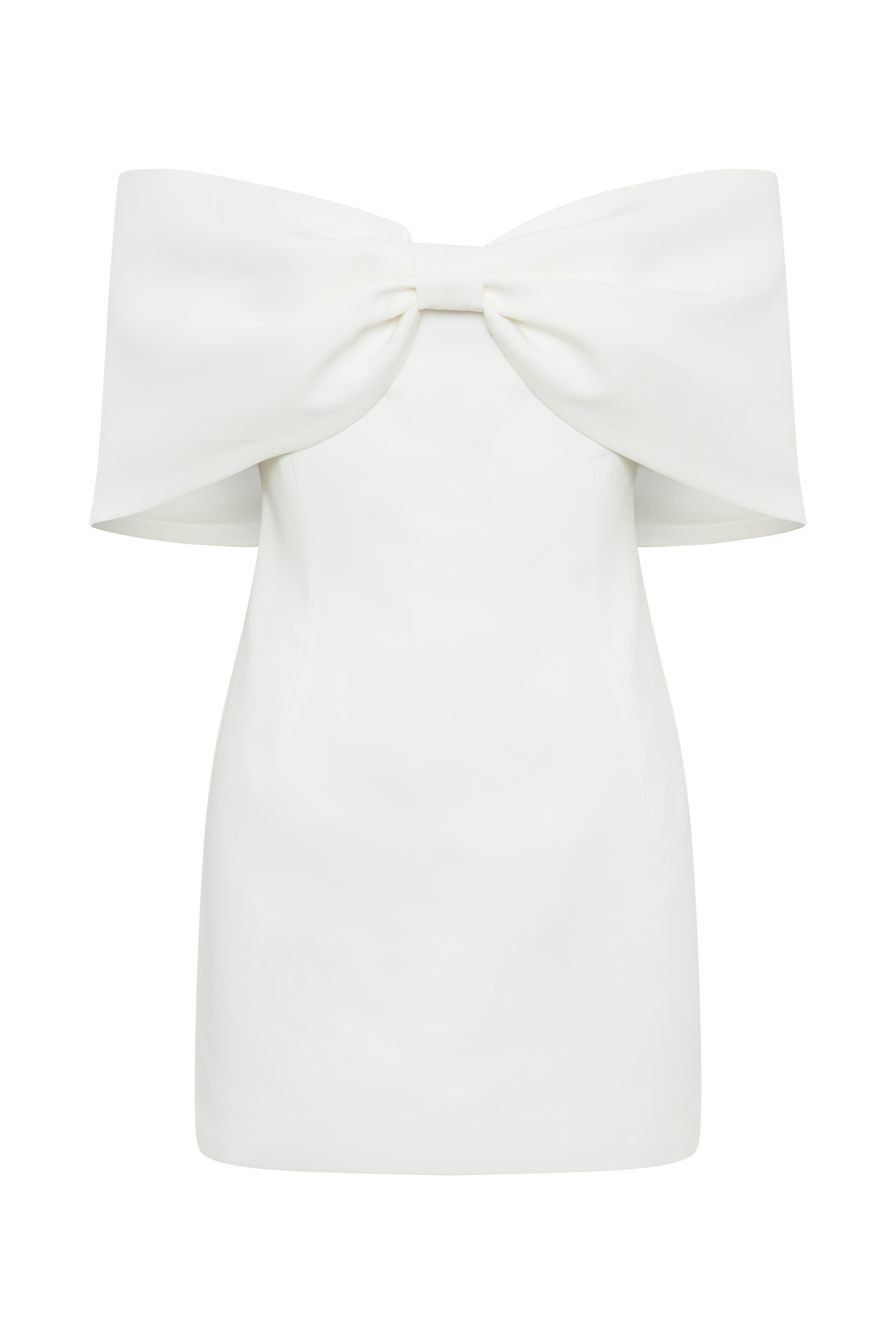 Gwyneth Off Shoulder Bow Mini Dress White