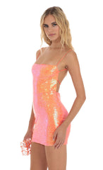 Sequin Dress in Orange