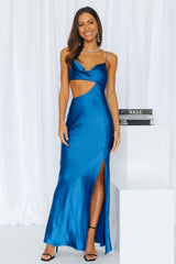 Oceanic Eyes Maxi Dress Royal Blue