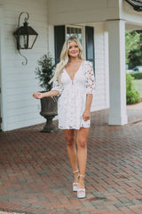 Channing Lace Dress-White