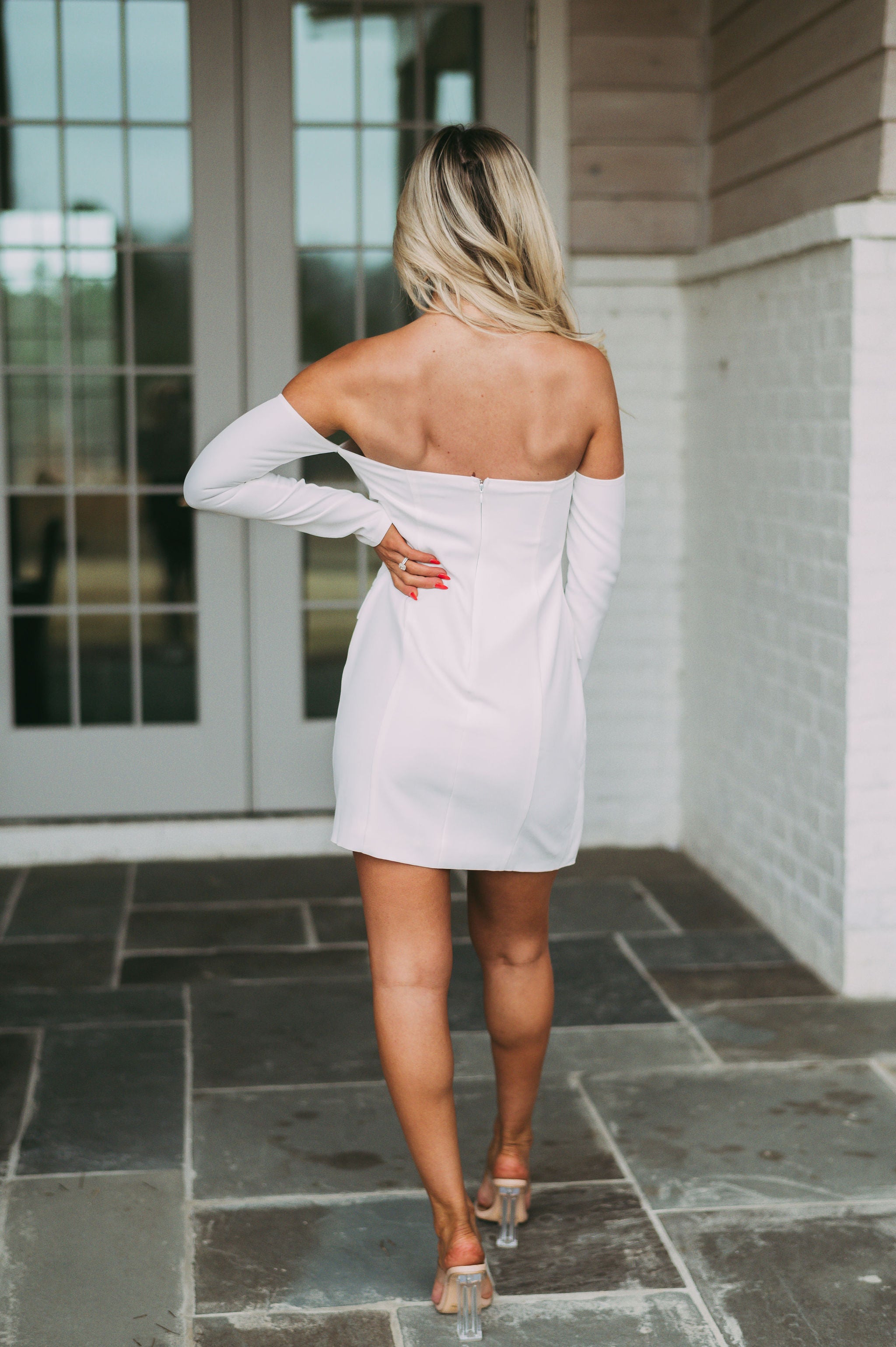 OTS Structured Blazer DressWhite