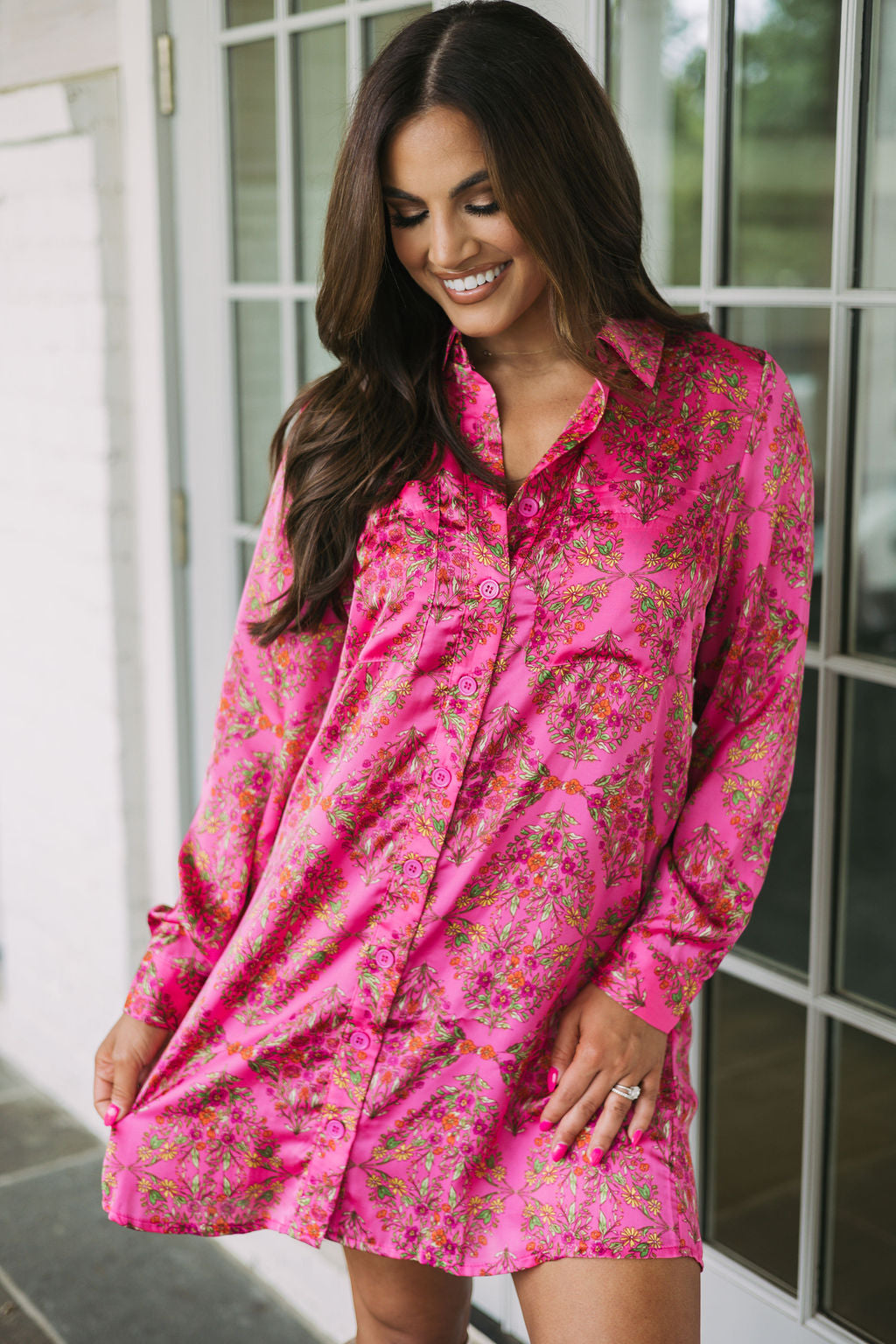 Floral Shirt Dress