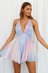 Baby Butterfly Sequins Dress Rainbow