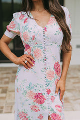 Lavender Rose Midi Dress