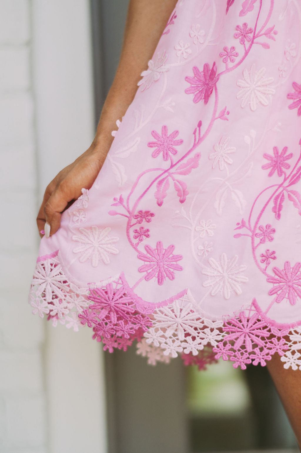 Crochet Pink Mix Dress