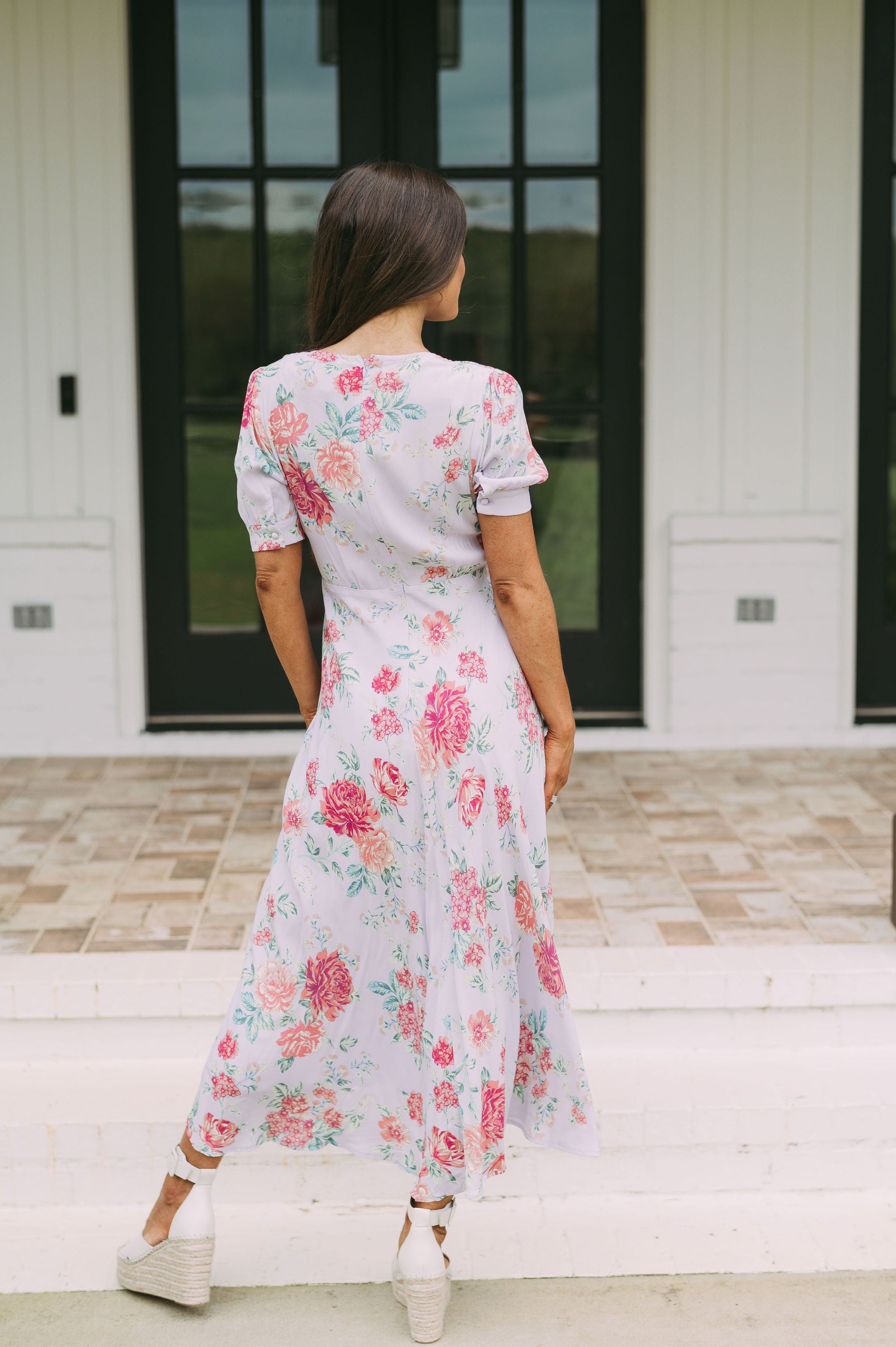 Lavender Rose Midi Dress