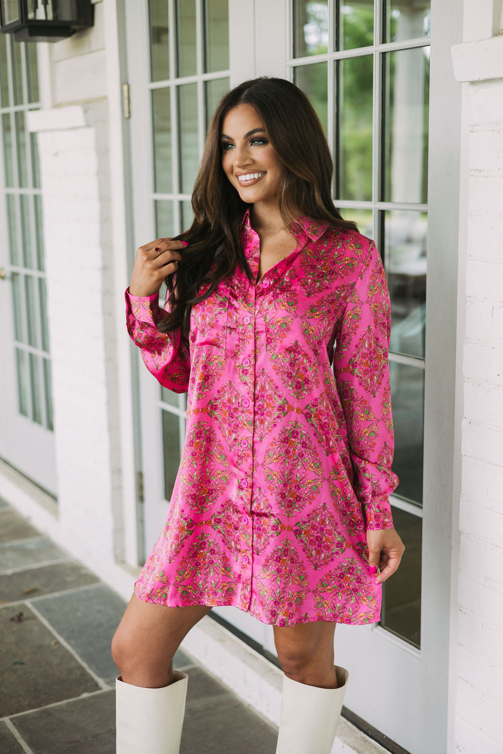 Floral Shirt Dress