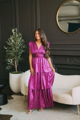 Magenta Haze Tiered Dress