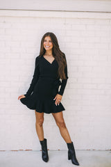 Ruffled Hem Sweater Knit Dress